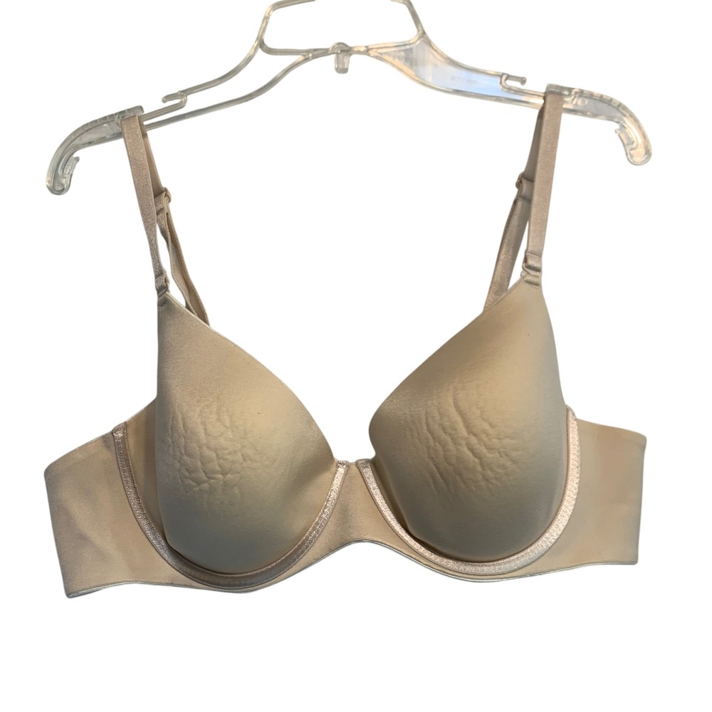 Barely There T-Shirt Bra 38B Beige Tan Padded Underwire 5737